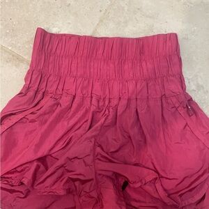 Pink High-Waisted Shorts